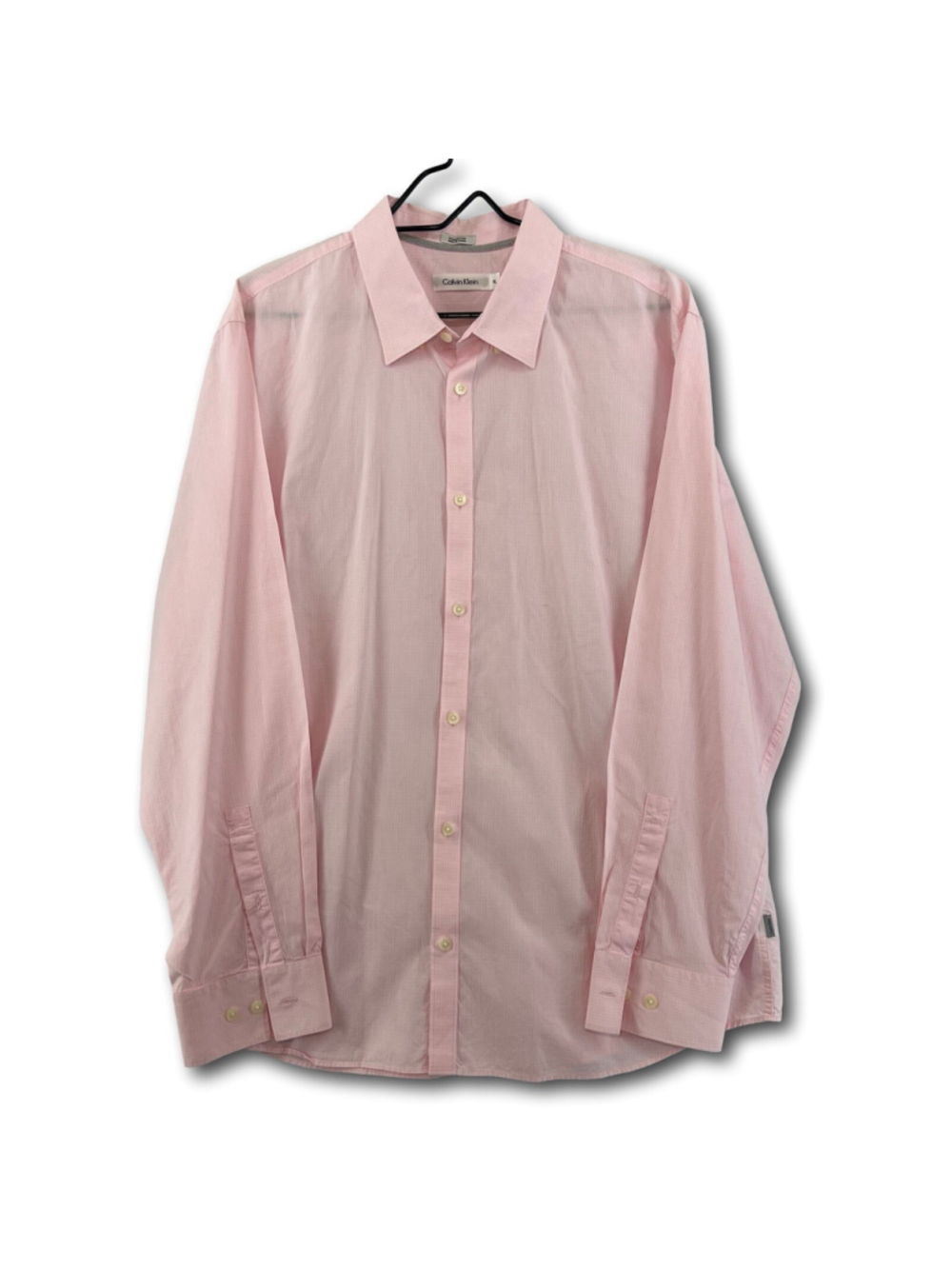 Clavin Klein Men's Slim Fit Button Down Shirt Pink Size XLarge 100% Cotton